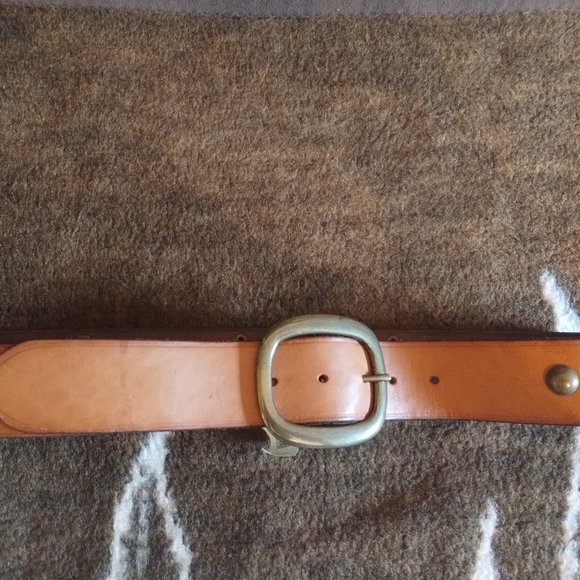 GAP Genuine Leather Studded Beige Belt - Picture 1 of 6